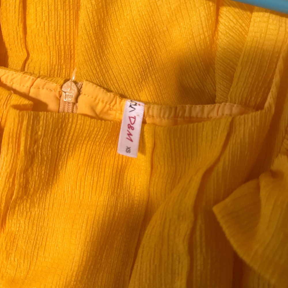 SHEIN Yellow Mini Dress